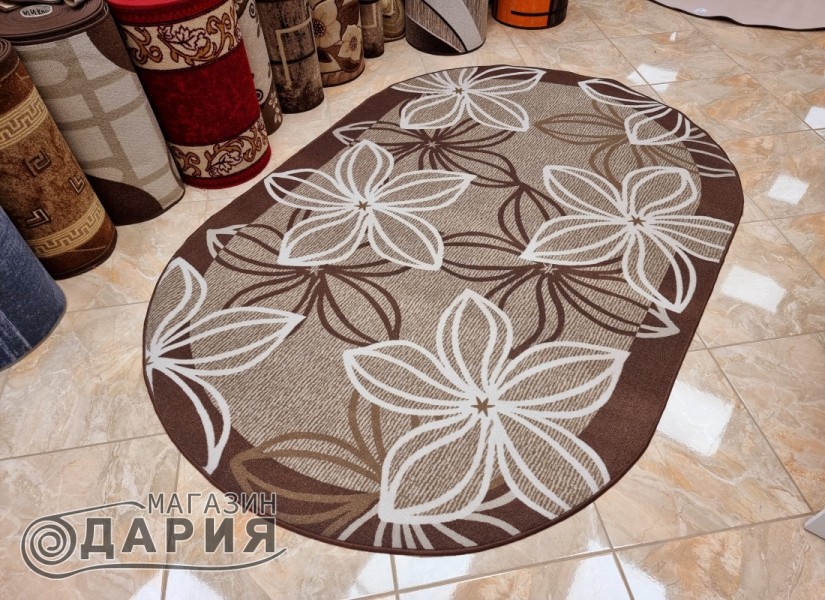 Мокетен килим ERIKA 8013 brown елипса